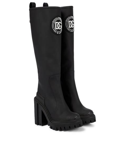 dolce gabbana rubber boots|dolce & gabbana boots women's.